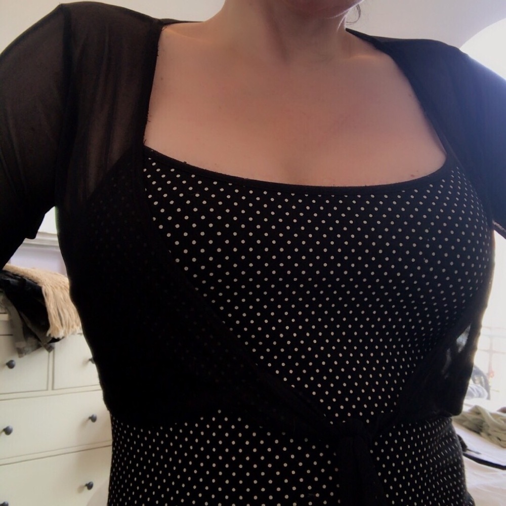 Sheer black bolero cardigan